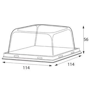 Упаковка квадратная SmartPack 300 крышка КУПОЛЬНАЯ 114х114х56 (50300 шт.) OSQ 2