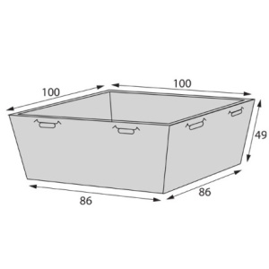 Упаковка квадратная SmartPack 300 Дно БЕЛЫЙ 100х100х40  (50300 шт.) OSQ 2