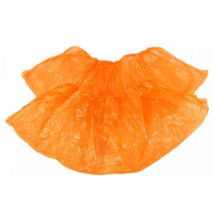 Бахилы 39 см х 14 см Экстра Плюс EleGreen оранжевые по 100 шт. (140 шт.) ПНД-152р-Ор 2