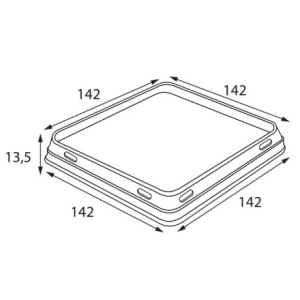 Упаковка квадратная SmartPack 550 крышка ПЛОСКАЯ 142х142 (50450 шт.) OSQ 2