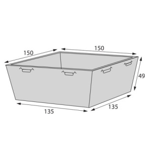 Упаковка квадратная SmartPack 800 Дно БЕЛЫЙ 150х150х49 (50200 шт.) OSQ 2