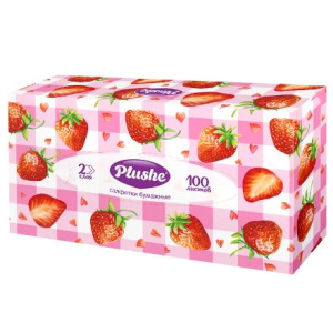 Салфетка V-сложение 20х20 (2 сл.) в коробочке (100 л.) Plushe (135 шт.) 17937 7