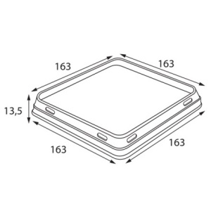 Упаковка квадратная SmartPack 800 крышка ПЛОСКАЯ 163х163 (50200 шт.) OSQ 2