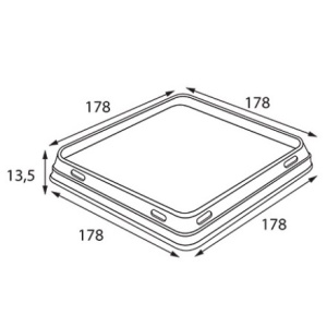 Упаковка квадратная SmartPack 900 крышка ПЛОСКАЯ 178х178 (50200 шт.) OSQ 2
