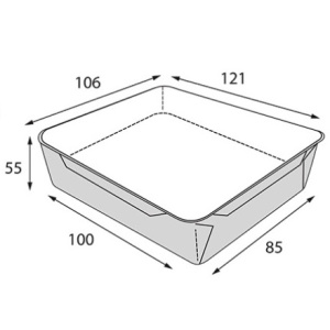 OpSalad  350 ДНО 121х106х55 (50900 шт.) OSQ 2